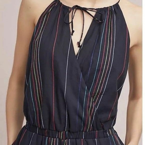 Anthropologie Dolan Halter Striped Jumpsuit - Picture 2 of 6